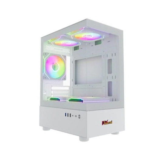 PC Power GS670 SKYVIEW V2 ARGB 3 Fans With 550W PSU White ATX Gaming Desktop Casing