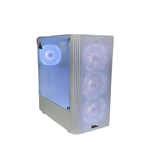 PC Power GC2302 Mid Tower 4 X ARGB Fan ATX White Gaming Casing With 550W PSU