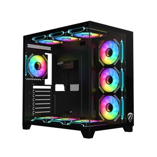 PC Power ICEBERG V3 Black Gaming Casing With 7 X Infinity ARGB Fans