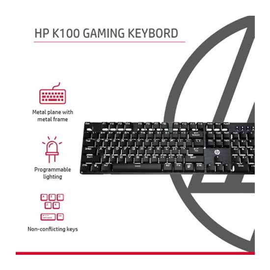 HP GK100F Wired Mechanical RGB Gaming Keyboard
