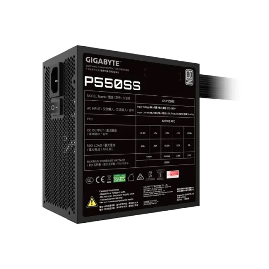 Gigabyte P550SS 550W 80 Plus Silver ATX Power Supply