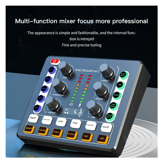 M8 Sound Card Live Broadcast Audio Interface Podcasting Device Caster