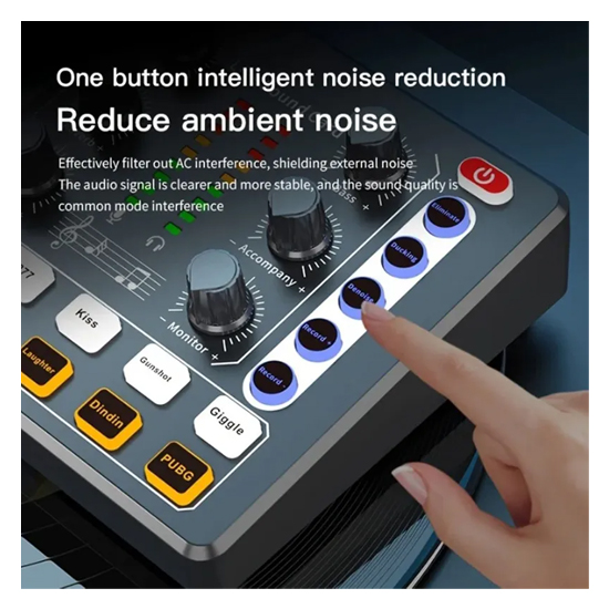 M8 Sound Card Live Broadcast Audio Interface Podcasting Device Caster