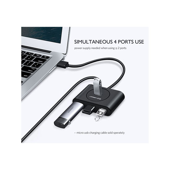 UGREEN CR113 4 In 1 USB 3.0 Hub 1M | 20291