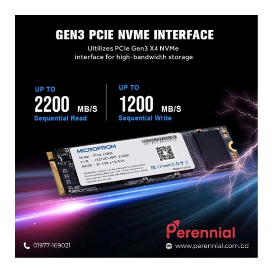 Microfrom F11N 256Gb M.2 NVME Internal SSD
