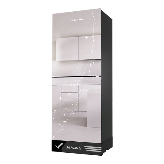 Jamuna JE6-BM2D8QD Mirror White Star Refrigerator 248L