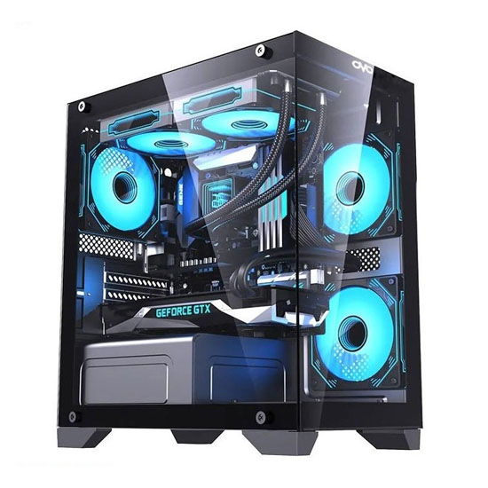 OVO T2B 5X-ARGB Infinity Fan Ice Cool Button Control Gaming Case