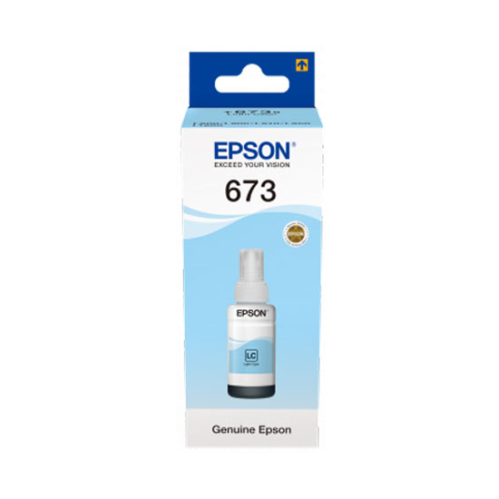 Epson T673 Light Cyan Ink Bottle