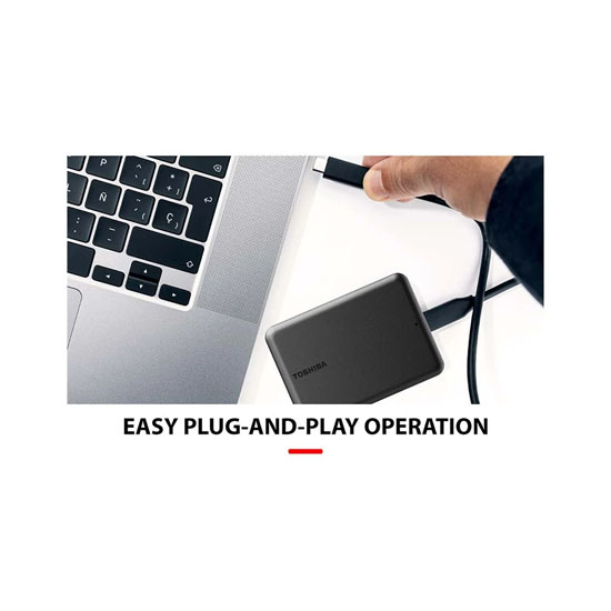 Toshiba Canvio Partner 1TB USB Type C External Hard Disk Drive