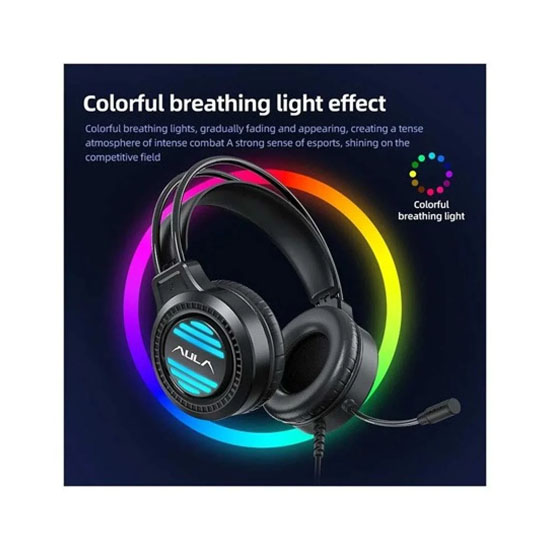 Aula S606 RGB Wired Over Ear Gaming Headphone