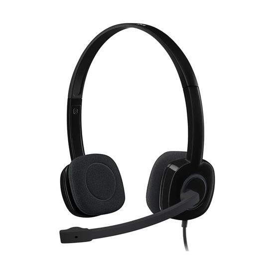Logitech H151 Single Port Black Headphone With Noise-Cancelling Mic