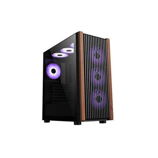 PC Power GS680 6 X ARGB Fans Wood Mash Gaming Desktop Casing