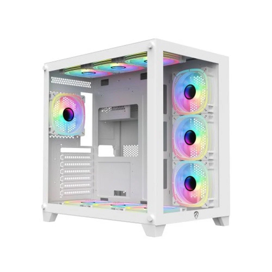 PC Power ICEBERG V2 White Gaming Casing With 7 X ARGB Fan