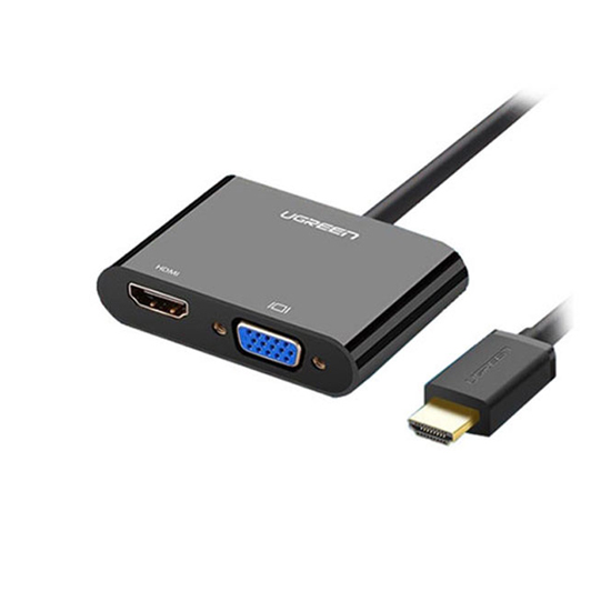 UGREEN CM101 HDMI To VGA And HDMI Converter | 40744