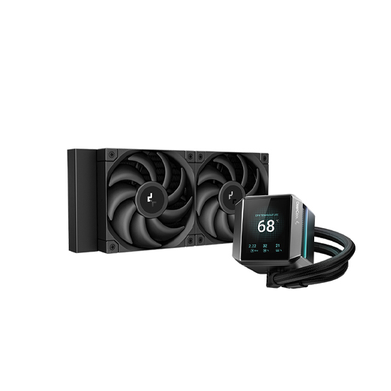 DeepCool MYSTIQUE 360 AIO Black Liquid CPU Cooler with LCD Screen
