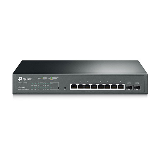 TP-Link T1500G-10MPS V2.8 JetStream 8 Port Gigabit Smart PoE+ Switch With 2 SFP Slots