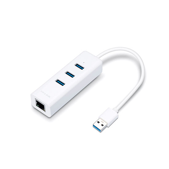 TP-Link UE330 USB 3.0 3-Port Hub And Gigabit Ethernet Adapter 2 In 1 USB Adapter