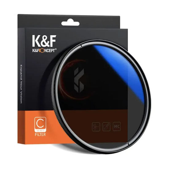 K&F Concept 67mm Blue Multi Coated HMC C Series CPL Camera Lens Filter