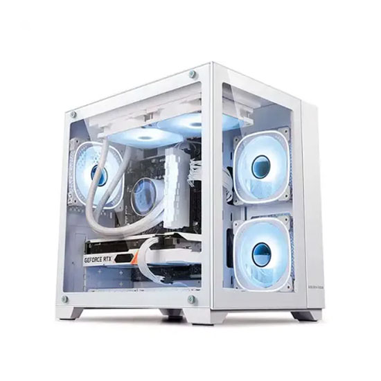 Golden Field Seaview M360 Mini Tower Micro-ATX Gaming Case White