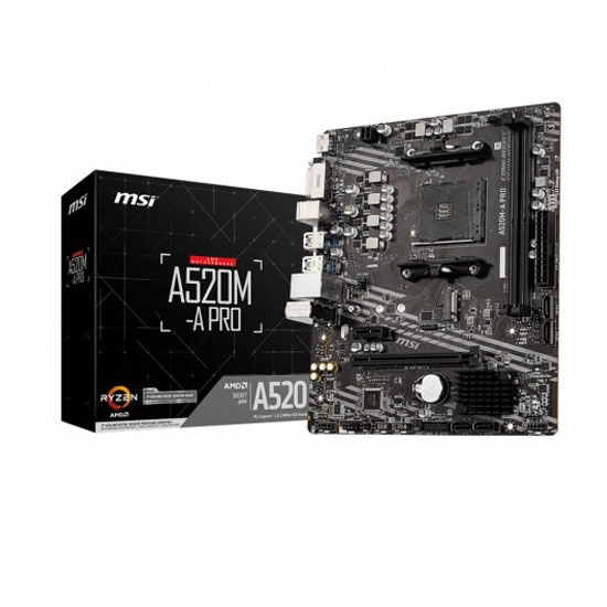 MSI A520M-A Pro AM4 AMD Micro-ATX Motherboard