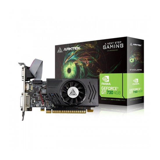 ARKTEK GeForce GT730 4GB DDR3 128 Bit Low Profile Graphics Card