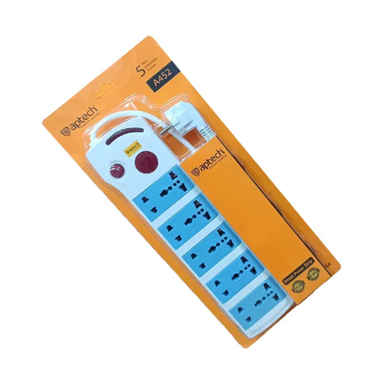 Aptech A452 5 Way 10 Port Power Strip 2 Meter
