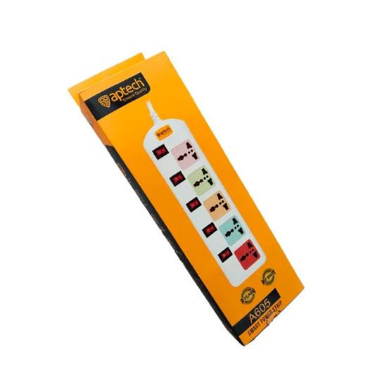 Aptech A605 5 Port Power Strip 2 Meter