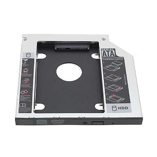 9.5mm SATA 2nd HDD SSD Hard Drive Caddy Universal Laptop CD DVD ROM