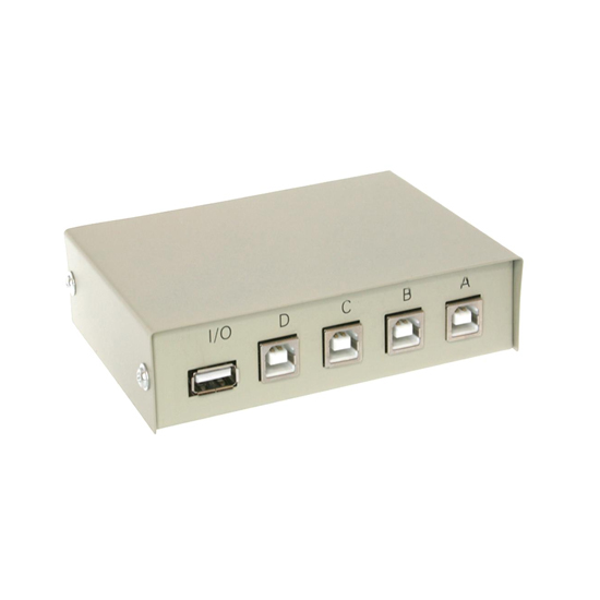 4 Port Manual USB Data Switch Box 1A To 4B Type