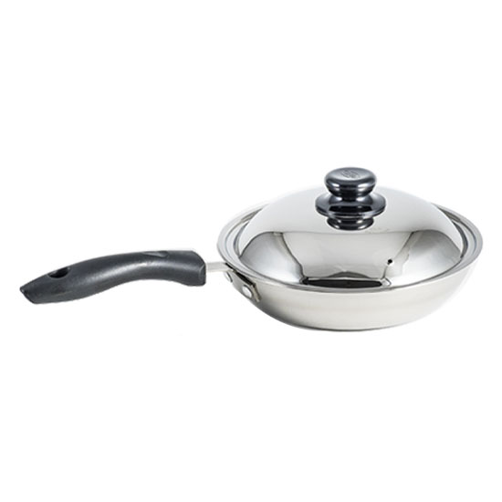 SKB Stainless Steel Frying Pan With SS Lid 24cm