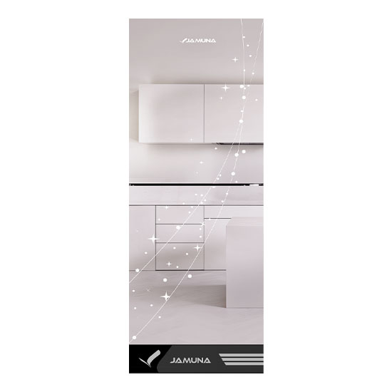 Jamuna JE6-BM2D8QD Mirror White Star Refrigerator 248L