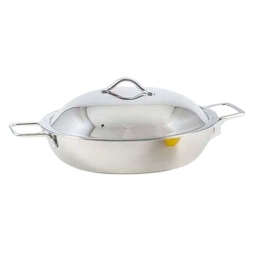 SKB Stainless Steel Frying Pan With SS Lid 28cm