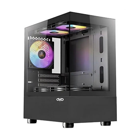OVO CC219501B 3X ARGB ICE Cube Gaming Case