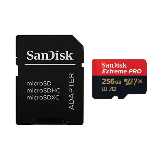 Sandisk Extreme PRO 256GB 200mbps MicroSDXC UHS-I Memory Card With Adapter