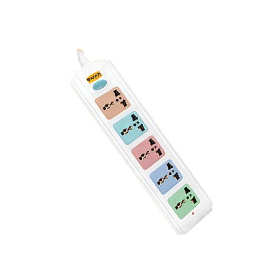 Aptech A455 5 Ports 2 Pin Power Strip 3 Meter