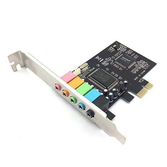 PCIe Sound Card 5.1, PCI Express Surround 3D Audio Card For PC With High Direct Sound Performance