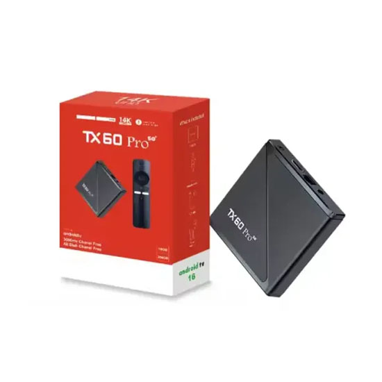 TX60 Pro 14K Ultra HD Smart Android TV Box With Voice Control Remote