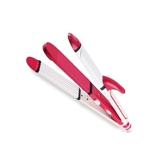 Kemei KM 1291 Ceramic Professional 3 in 1 Electric Hair Straightener